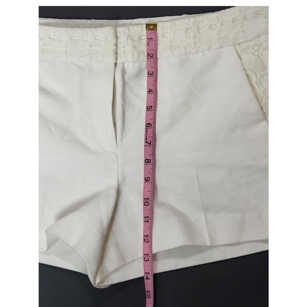 LOFT women’s lace trim off white cotton shorts | 12 - Picture 5 of 9